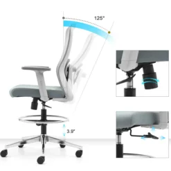 Top Work 44 W - Counterstuhl Grau