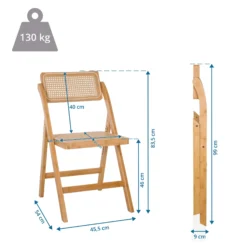 TUDELA BAMBOO - Klappstuhl Braun