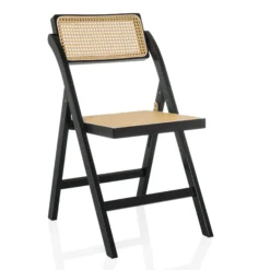 TUDELA BAMBOO - Klappstuhl Schwarz/Braun