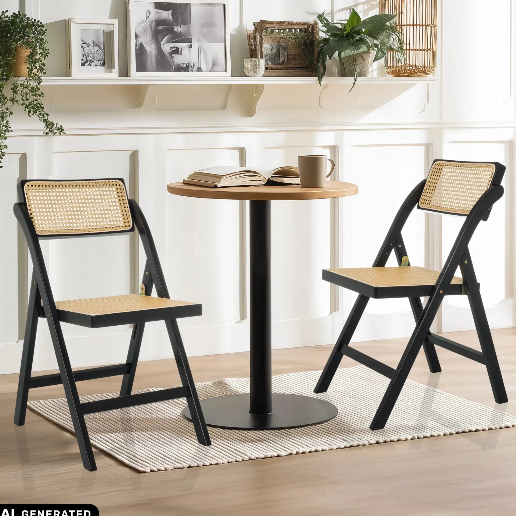 TUDELA BAMBOO - Klappstuhl Schwarz/Braun
