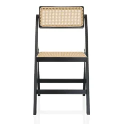 TUDELA BAMBOO - Klappstuhl Schwarz/Braun