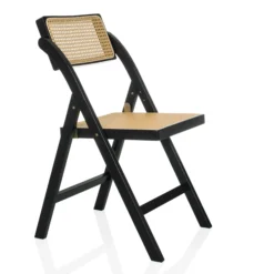 TUDELA BAMBOO - Klappstuhl Schwarz/Braun