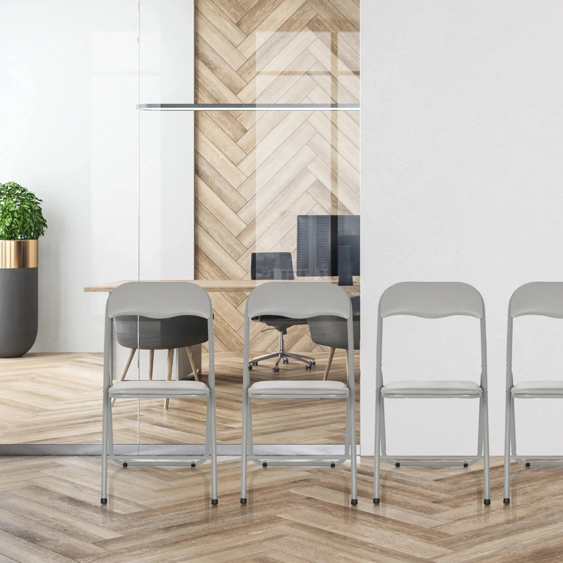 TUDELA BASIC | PVC - Klappstuhl Grau