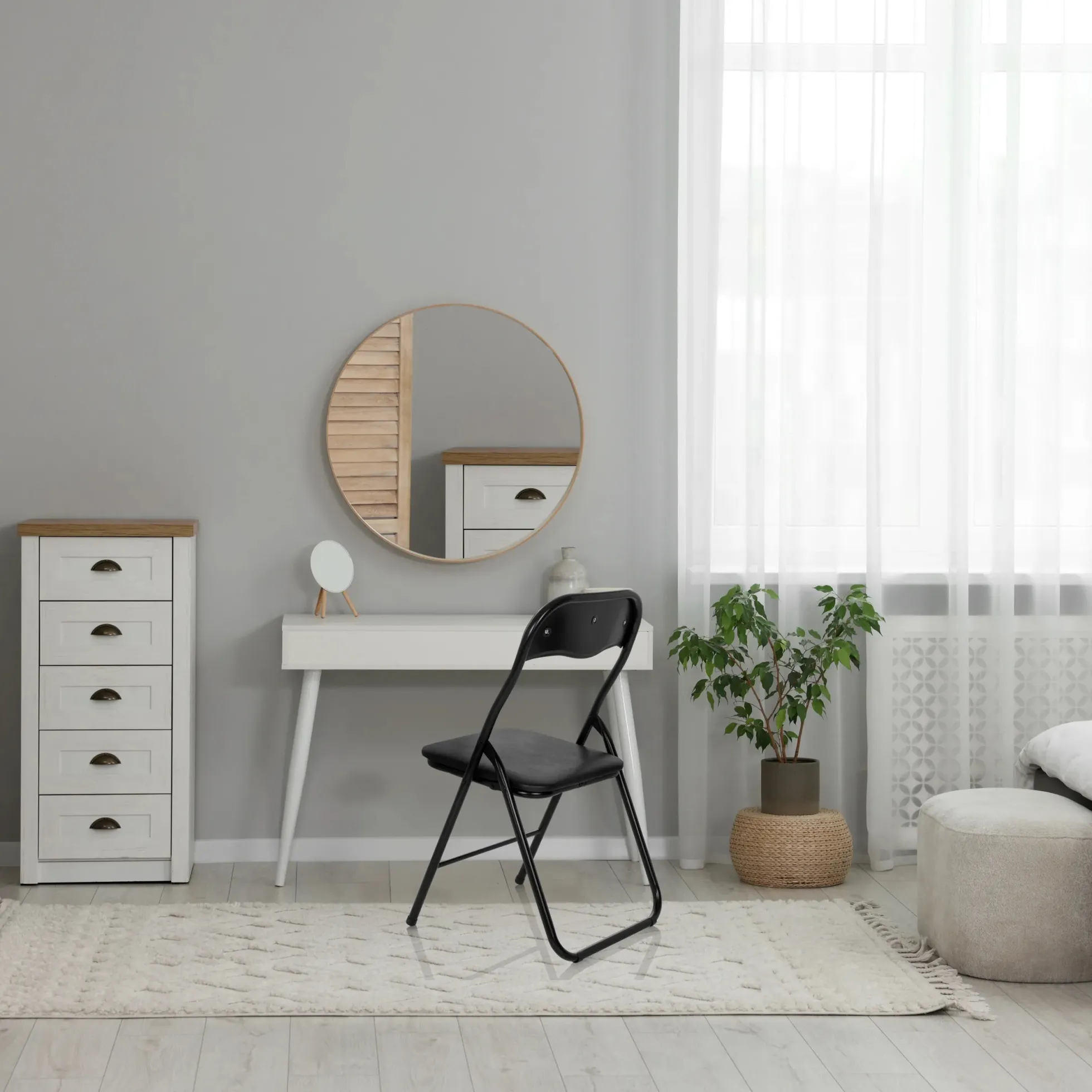 TUDELA BASIC | PVC - Klappstuhl Schwarz