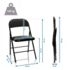TUDELA | 4er Pack - Klappstuhl Schwarz