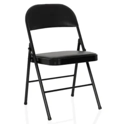 TUDELA H | Kunstleder - Klappstuhl Schwarz