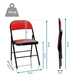 TUDELA | Kunstleder - Klappstuhl Rot
