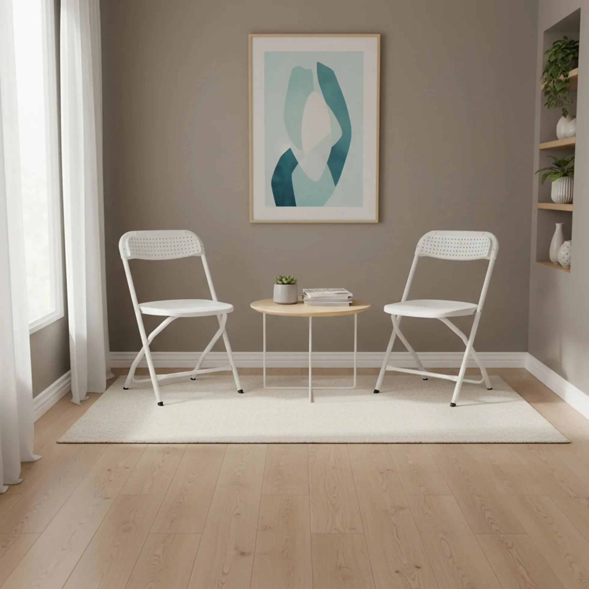 TUDELA XXL PRO W | Belastbar bis 250 kg - Outdoor Stuhl Weiß