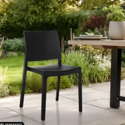 T37 V - Outdoor Stuhl Schwarz