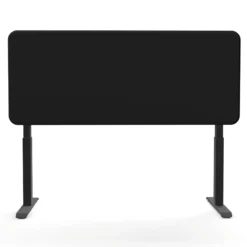 Tystiq | 160 cm (L) - Tischtrennwand Graphit/Schwarz
