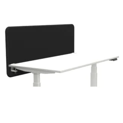 Tystiq | 160 cm (L) - Tischtrennwand Graphit/Weiß