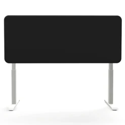 Tystiq | 160 cm (L) - Tischtrennwand Graphit/Weiß