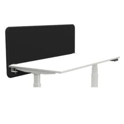 Tystiq | 160 cm (L) - Tischtrennwand Graphit/Weiß