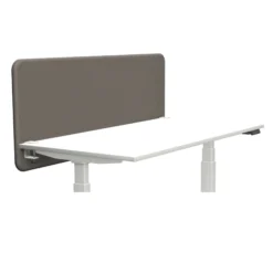 Tystiq | 160 cm (L) - Tischtrennwand Granitgrau/Weiß