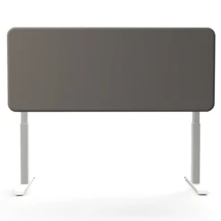 Tystiq | 160 cm (L) - Tischtrennwand Granitgrau/Weiß