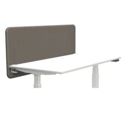 Tystiq | 160 cm (L) - Tischtrennwand Granitgrau/Weiß