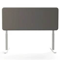 Tystiq | 160 cm (L) - Tischtrennwand Granitgrau/Weiß