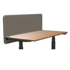 Tystiq | 160 cm (L) - Tischtrennwand Granitgrau/Schwarz