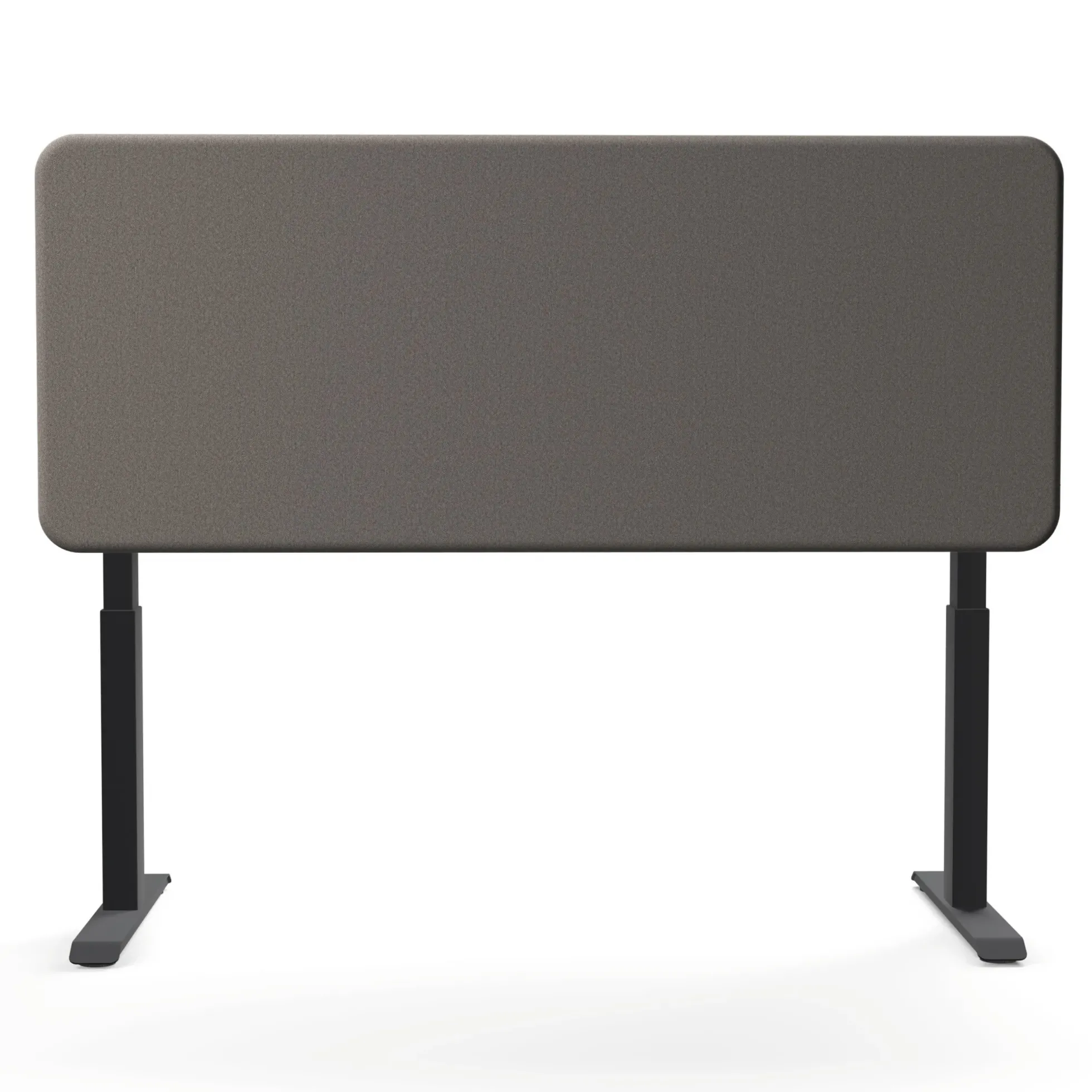 Tystiq | 160 cm (L) - Tischtrennwand Granitgrau/Schwarz