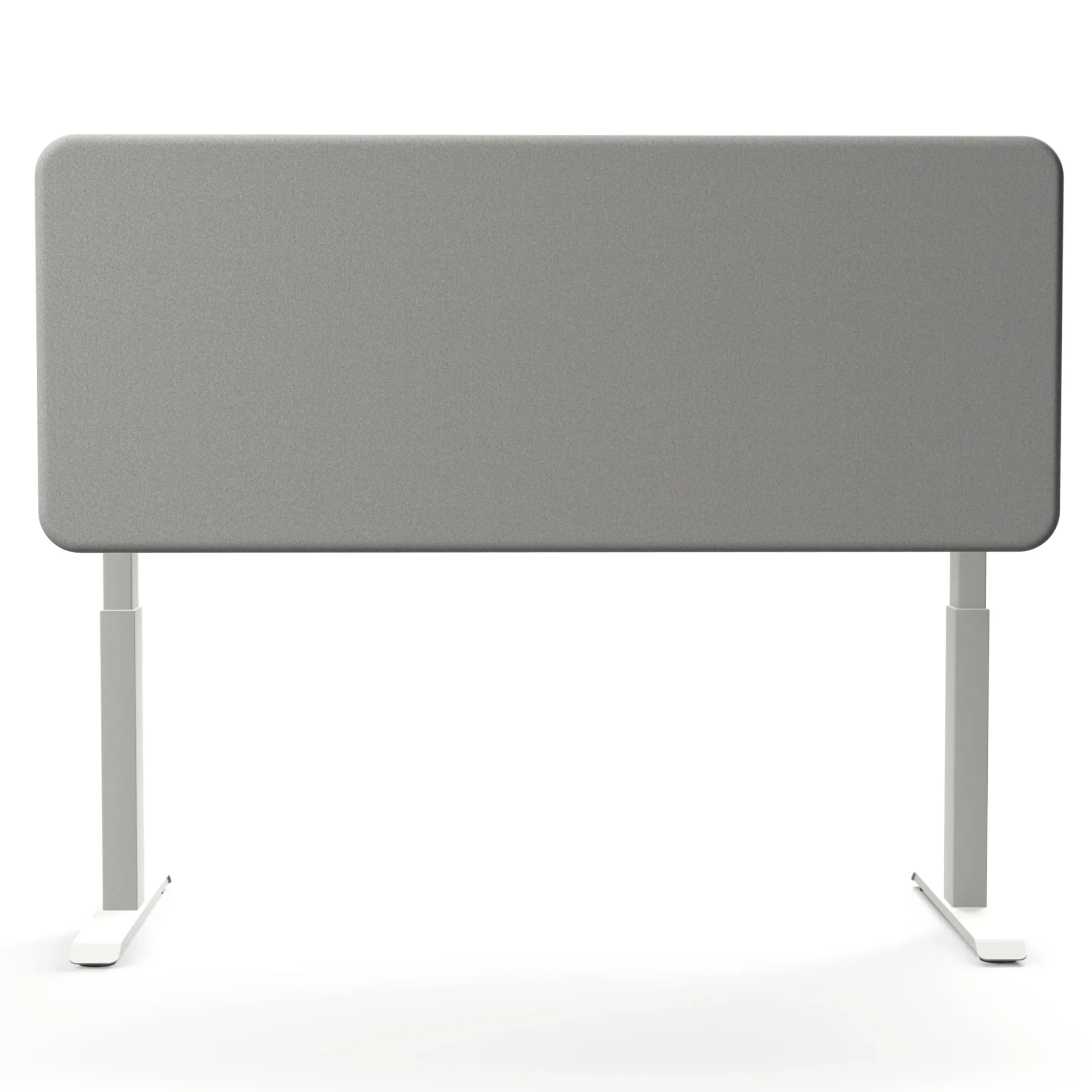 Tystiq | 160 cm (L) - Tischtrennwand Hellgrau/Weiß