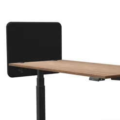 Tystiq | 80 cm (S) - Tischtrennwand Graphit/Schwarz