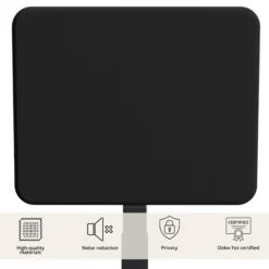 Tystiq | 80 cm (S) - Tischtrennwand Graphit/Schwarz