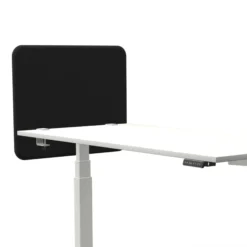Tystiq | 80 cm (S) - Tischtrennwand Graphit/Weiß