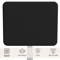 Tystiq | 80 cm (S) - Tischtrennwand Graphit/Weiß