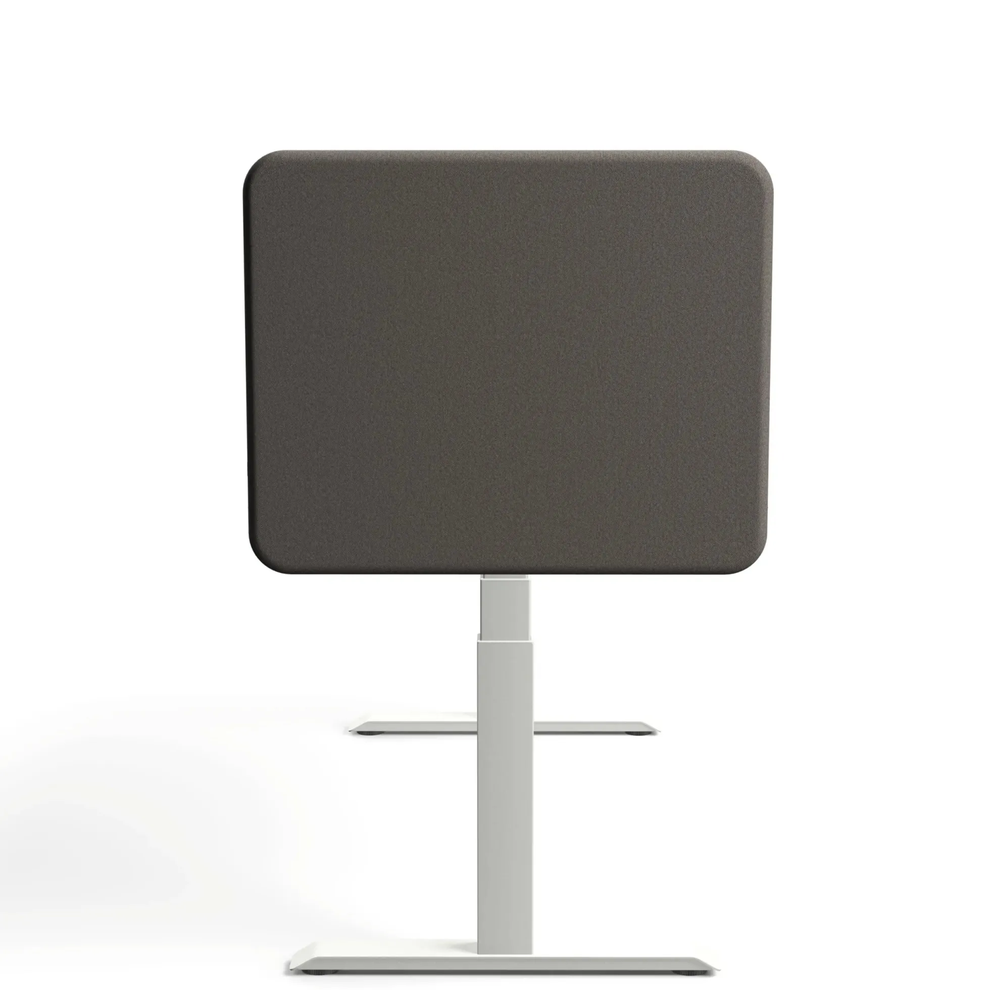 Tystiq | 80 cm (S) - Tischtrennwand Granitgrau/Weiß