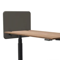 Tystiq | 80 cm (S) - Tischtrennwand Granitgrau/Schwarz