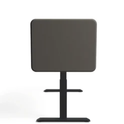 Tystiq | 80 cm (S) - Tischtrennwand Granitgrau/Schwarz