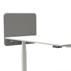 Tystiq | 80 cm (S) - Tischtrennwand Hellgrau/Weiß