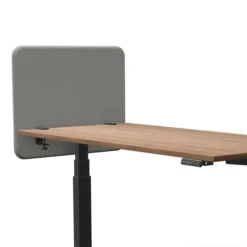 Tystiq | 80 cm (S) - Tischtrennwand Hellgrau/Schwarz