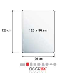 ULTIMAT II | Polycarbonat | Teppichböden - Bodenschutzmatte 120 x 90 Transparent