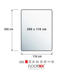 ULTIMAT | Polycarbonat | Hartböden - Bodenschutzmatte rechteckig 116 x 200 Transparent
