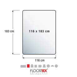 ULTIMAT | Polycarbonat | Teppichböden - Bodenschutzmatte rechteckig 116 x 183 Transparent