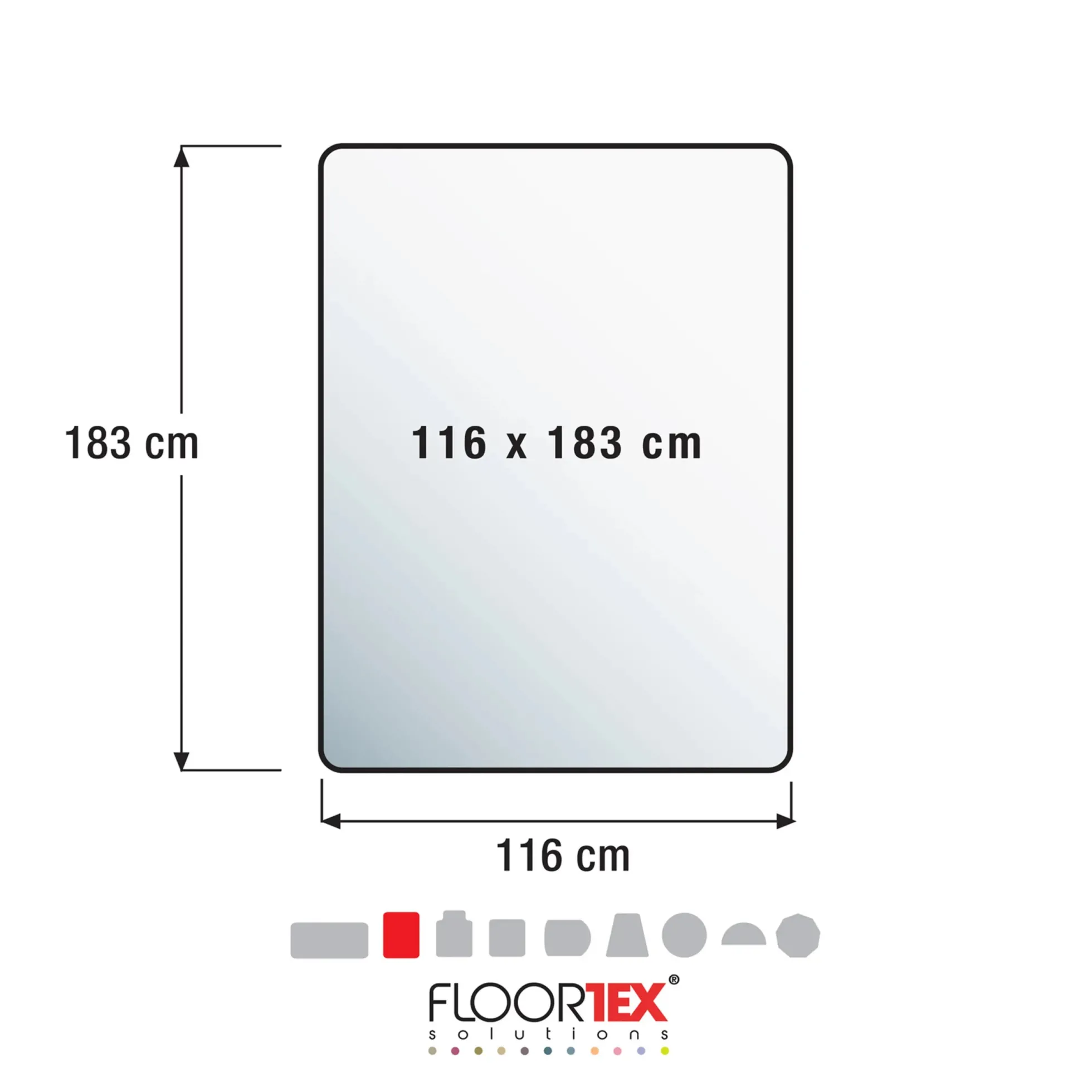 ULTIMAT | Polycarbonat | Teppichböden - Bodenschutzmatte rechteckig 116 x 183 Transparent