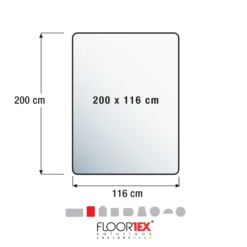ULTIMAT | Polycarbonat | Teppichböden - Bodenschutzmatte rechteckig 116 x 200 Transparent
