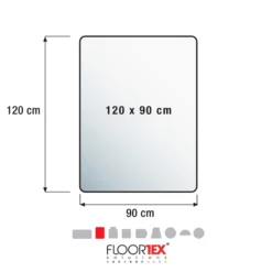 ULTIMAT | Polycarbonat | Teppichböden - Bodenschutzmatte mit Lippe 119 x 89 Transparent