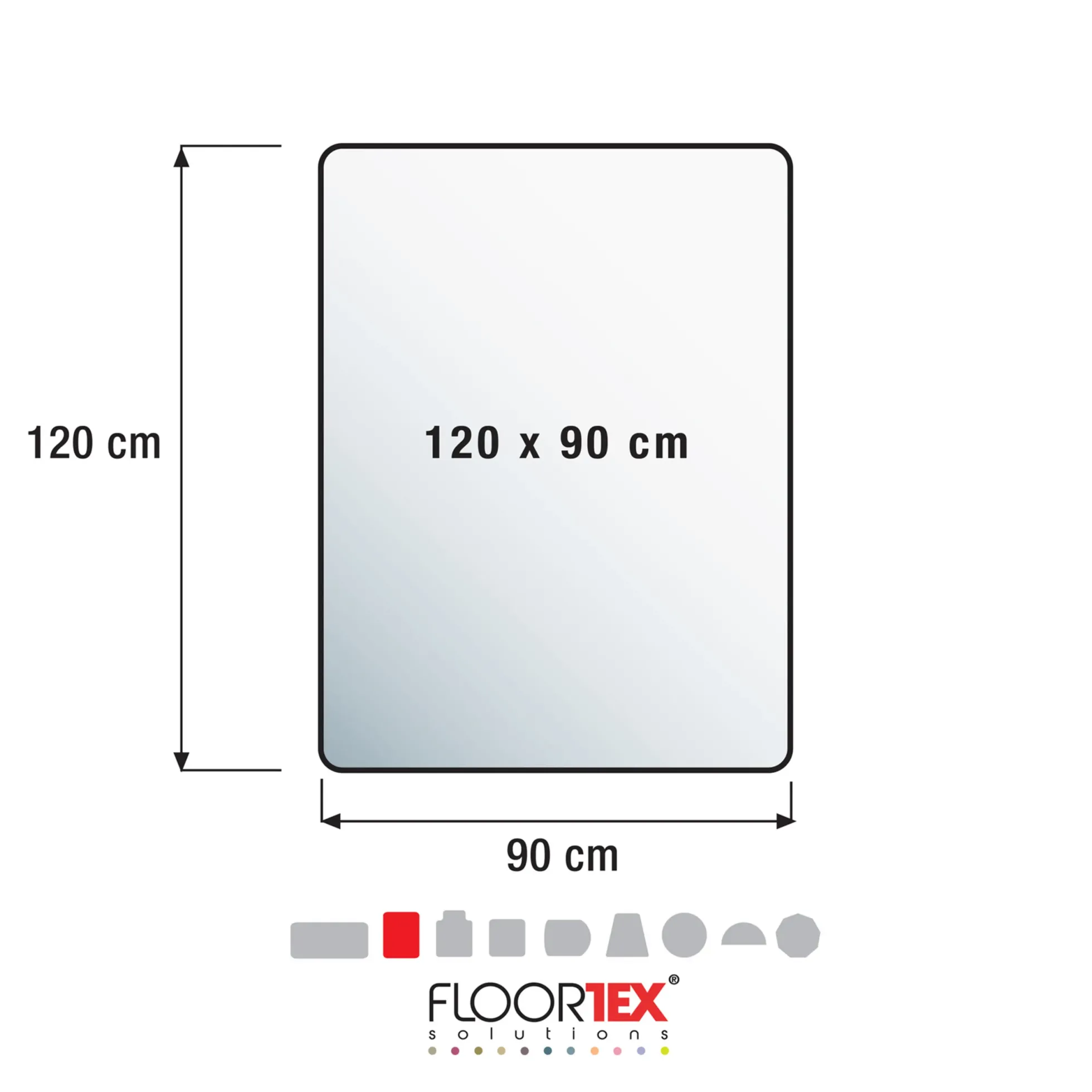 ULTIMAT | Polycarbonat | Teppichböden - Bodenschutzmatte mit Lippe 119 x 89 Transparent