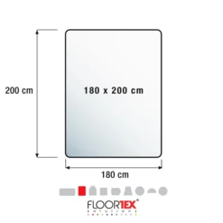 ULTIMAT XXL | Polycarbonat | Hartböden - Bodenschutzmatte rechteckig 180 x 200 Transparent