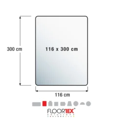 ULTIMAT XXL | Polycarbonat | Hartböden - Bodenschutzmatte rechteckig 116 x 300 Transparent