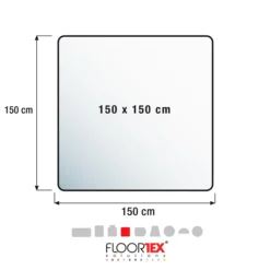 ULTIMAT XXL | Polycarbonat | Hartböden - Bodenschutzmatte rechteckig 150 x 150 Transparent