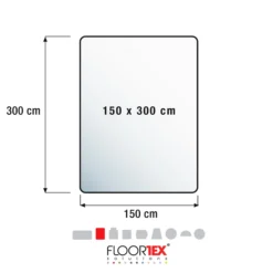 ULTIMAT XXL | Polycarbonat | Hartböden - Bodenschutzmatte rechteckig 150 x 300 Transparent