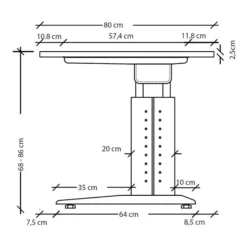 UNDA 82 W | Schreibtisch 200 x 120 höhenverstellbar Grau/Weiß