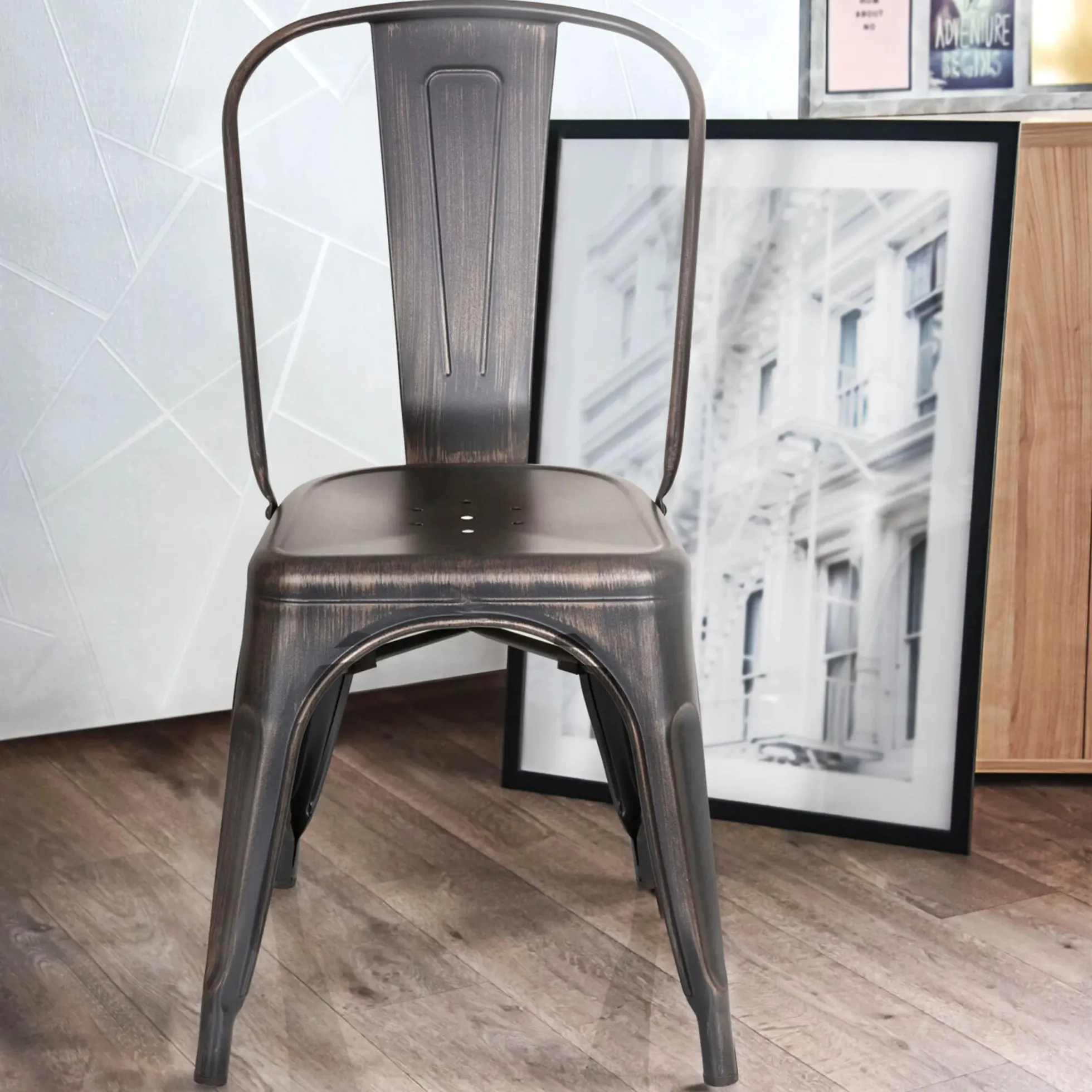 VANTAGGIO COMFORT - Bistrostuhl Schwarz/Gold