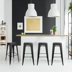 VANTAGGIO HIGH - Barhocker Schwarz matt