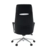 VELVET ECO - Profi Chefsessel Teppichbodenrollen Chrom Schwarz