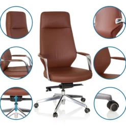 VELVET - Profi Chefsessel Braun
