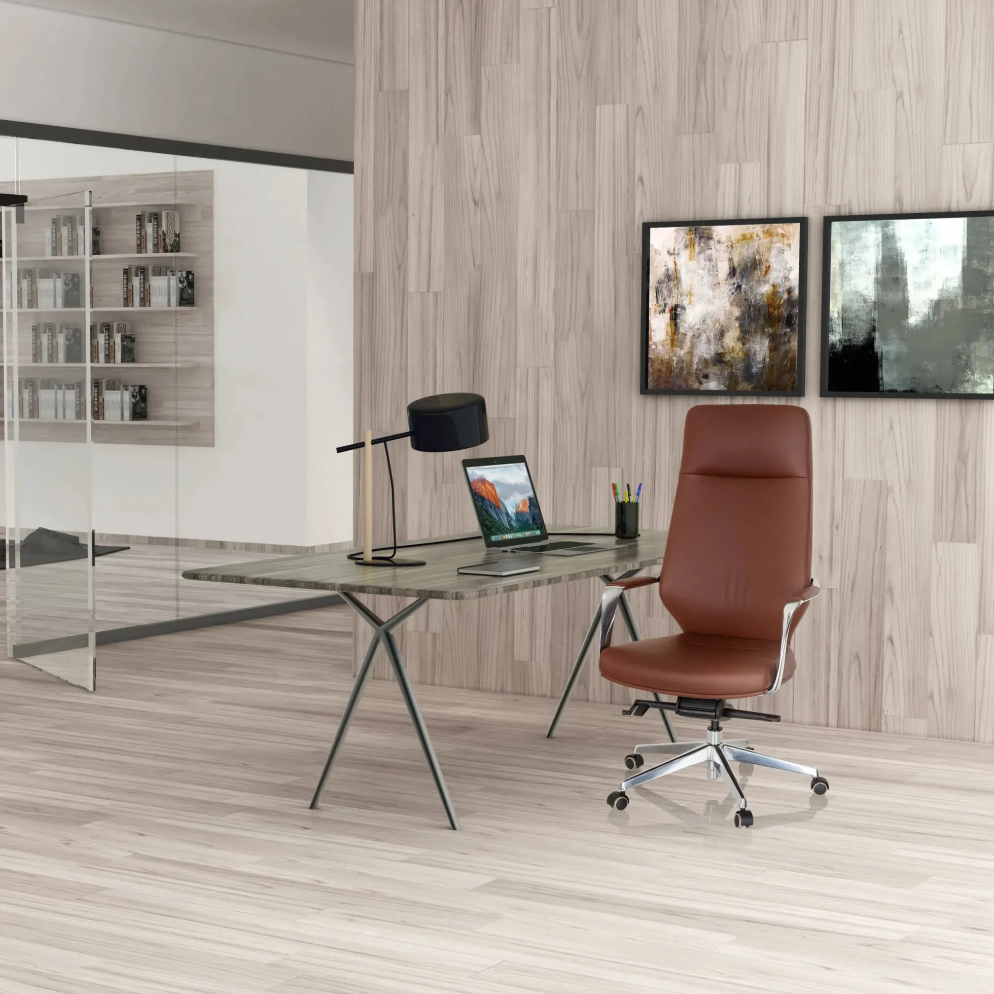 VELVET - Profi Chefsessel Braun